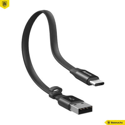 Baseus Nimble USB-C gyors adat/töltőkábel 23cm - Fekete