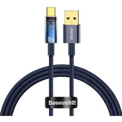 Baseus Explorer USB-USB-C kábel, 100W, 1 m (kék)