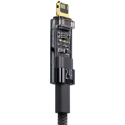 Baseus Explorer USB-Lightning kábel, 2,4A, 1m (fekete)