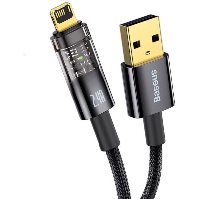 Baseus Explorer USB-Lightning kábel, 2,4A, 1m (fekete)