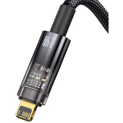 Baseus Explorer USB - Lightning kábel, 2,4A, 2m (fekete)