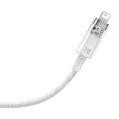 Baseus Explorer Sorozat USB / Lightning gyorstöltő kábel 1m, 2.4A (fehér)