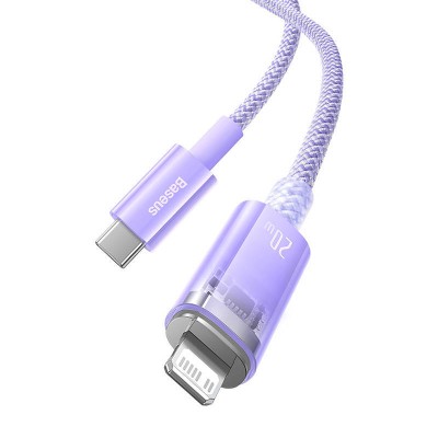 Baseus Explorer Sorozat USB-C / Lightning gyorstöltő kábel 1m, 20W (lila)