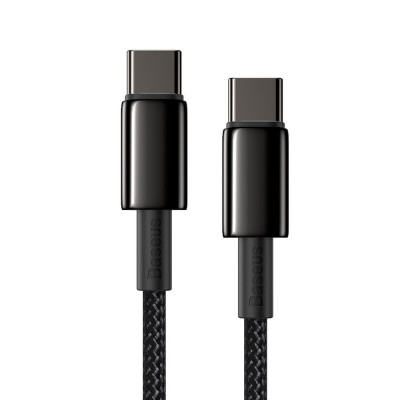 Baseus Tungsten Gold USB-C-USB-C kábel, 100 W, 1 m, fekete