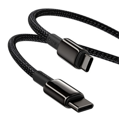 Baseus Tungsten Gold USB-C USB-C kábel, 100 W, 2 m, fekete