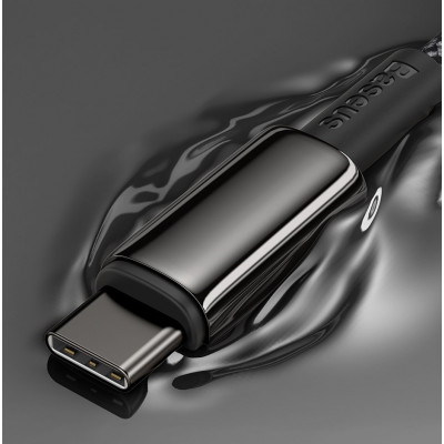 Baseus Tungsten Gold USB-C USB-C kábel, 100 W, 2 m, fekete