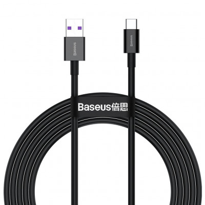 Baseus Superior sorozatú kábel USB-USB-C, 66 W, 2 m, fekete
