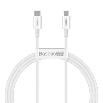 Baseus Superior sorozatú USB-C-USB-C kábel, 100 W, 1 m, fehér