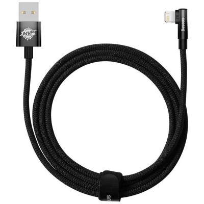 Baseus MVP 2 könyökkábel, tápkábel USB - Lightning csatlakozó, 2m, 20W, fekete