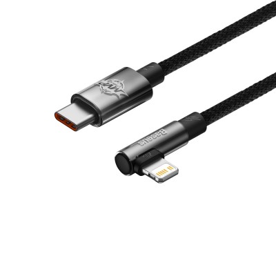 Baseus MVP 2 könyök kábel, tápkábel USB-C - Lightning csatlakozó, 1m, 20W, fekete