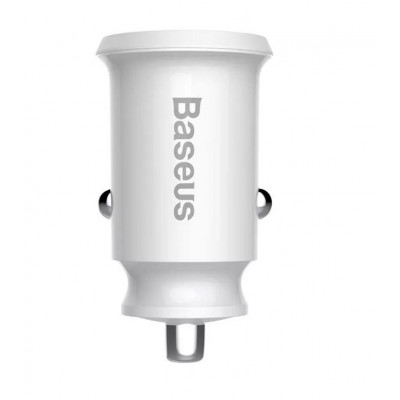 Baseus Grain autós töltő 2x USB 5V 3.1A, fehér