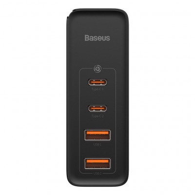 Baseus GaN2 Pro fali töltő, 2x USB + 2x USB-C, 100W, EU, fekete