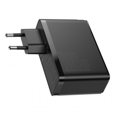 Baseus GaN2 Pro fali töltő, 2x USB + 2x USB-C, 100W, EU, fekete