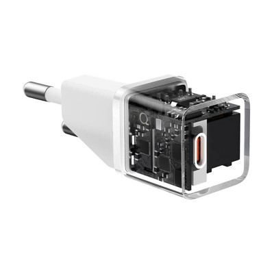 Baseus GaN5 Mini hálózati töltő 20W, USB-C (fehér)