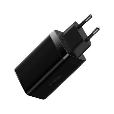 Baseus GAN3 Pro gyorstöltő, 2xUSB-C + USB, 65W (fekete)