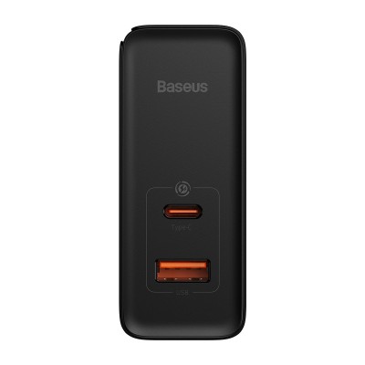 Baseus GaN5 Pro USB-C + USB hálózati töltő, 100W + 1m USB-C kábel (fekete)