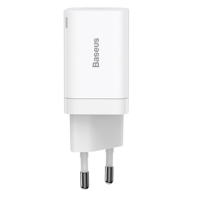 Baseus Super Si Pro gyorstöltő USB + USB-C 30W, fehér