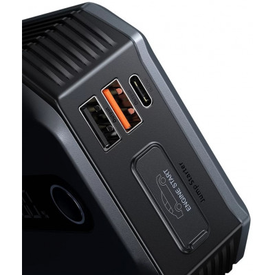 Baseus Super Energy Max Car Jump Starter Powerbank / Indító, 20000mAh, 2000A, USB, fekete