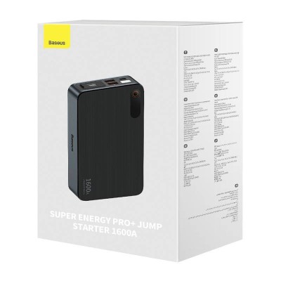 Baseus Super Energy PRO Autós töltő, indító, 1600A, USB (fekete)