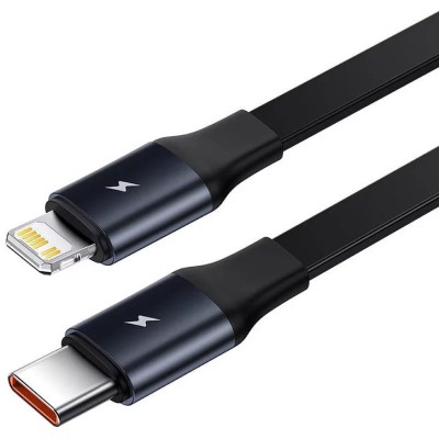 Baseus Enjoyment autós töltő + 2 kábel USB-C + Lightning 3A, 30W (fekete)