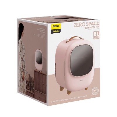 Baseus Zero Space mini hordozható hűtőszekrény 8L 230V EU - Rózsaszín