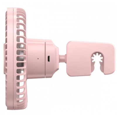 Baseus Natural Wind mágneses autós ventilátor fejtámlához, rózsaszín