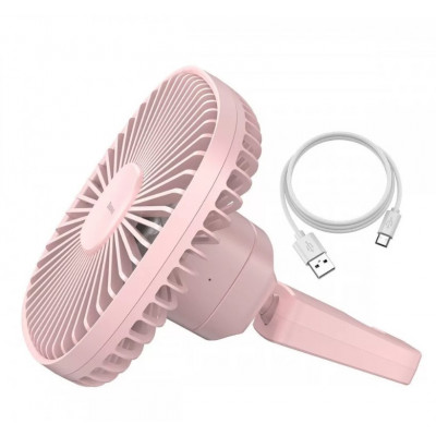 Baseus Natural Wind mágneses autós ventilátor fejtámlához, rózsaszín