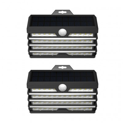 Baseus kültéri napelemes LED lámpa mozgásérzékelővel - 2 db, fekete
