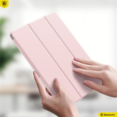Baseus Simplism mágneses bőr tok iPad Pro 12.9 (2020) - Rózsaszín