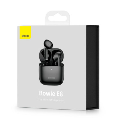 Baseus Bowie E8 TWS fülhallgató, fekete