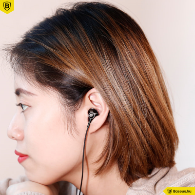 Baseus Encok H06 vezetékes fülhallgató/headset - Fekete