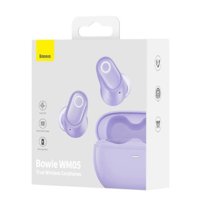 Baseus Bowie WM05 TWS Bluetooth fülhallgató (lila)