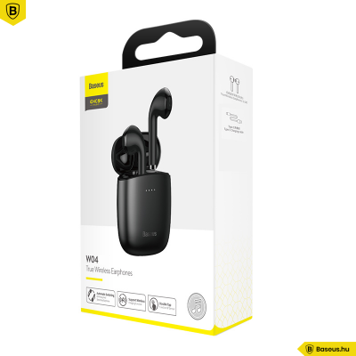 Baseus Encok True W04 PRO vezeték nélküli fülhallgató BT 5.0 - Fekete