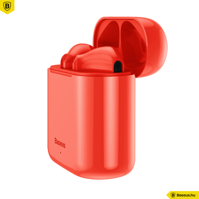 Baseus TWS Encok W09 mini vezeték nélküli fülhallgató Bluetooth 5.0 - Piros