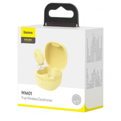 Baseus Encok WM01 TWS fülhallgató, sárga