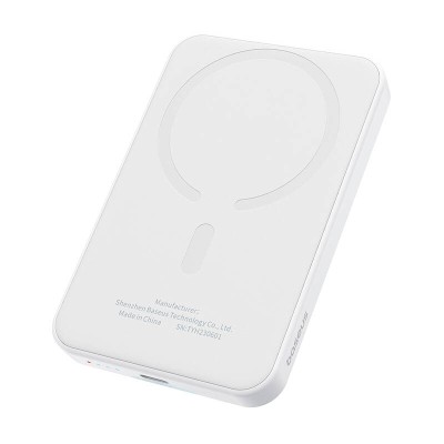 Baseus Magnetic Mini (MagSafe) Powerbank, 5000mAh, 20W (fehér)