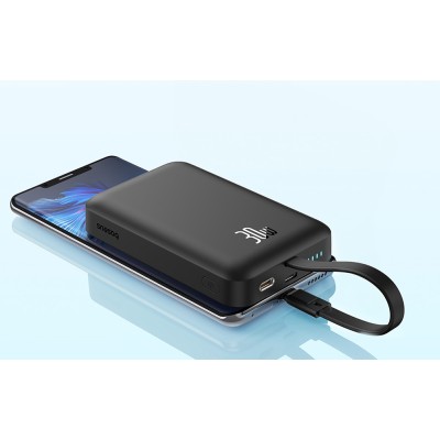 Baseus Magnetic Mini Powerbank, 10000mAh, USB-C 30W, MagSafe (fekete)