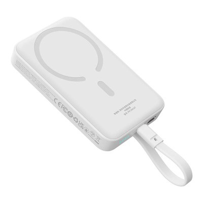 Baseus Magnetic Mini Powerbank, 10000mAh, USB-C 30W, MagSafe (fehér)