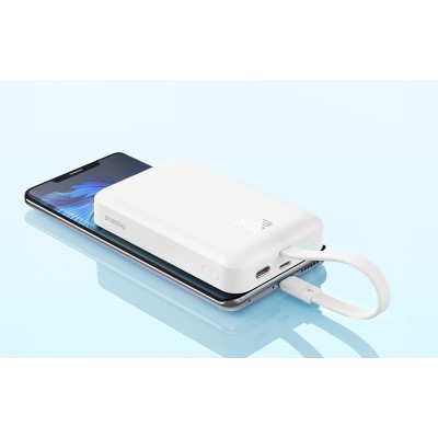 Baseus Magnetic Mini Powerbank, 10000mAh, USB-C 30W, MagSafe (fehér)