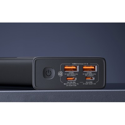 Baseus Star-Lord Powerbank, 20000mAh, 65W + USB / USB-C kábel (fekete)