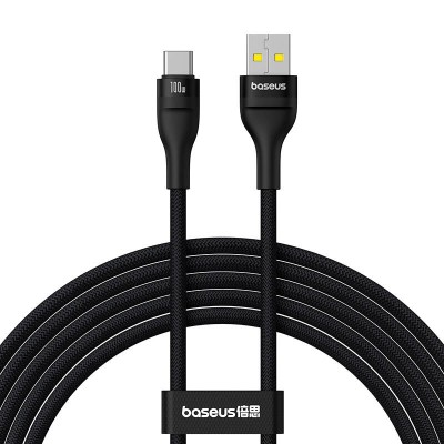 Baseus Flash 2 gyorstöltő kábel USB / USB-C, 100W, 2m (fekete)