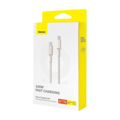 Baseus Tungsten Gold, USB-C - USB-C kábel 100W, 1m (arany)