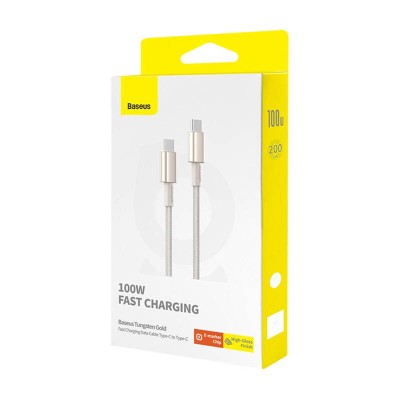 Baseus Tungsten Gold, USB-C - USB-C kábel 100W, 2m (arany)