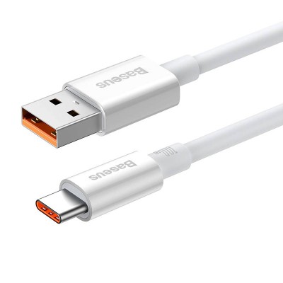 Baseus Superior USB - USB-C kábel, 100W, 0.25 m (fehér)