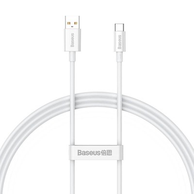 Baseus Superior USB - USB-C kábel, 100W, 1 m (fehér)