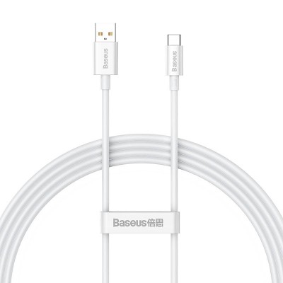 Baseus Superior USB - USB-C kábel, 100W, 1.5 m (fehér)