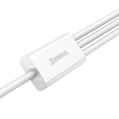 Baseus Superior Data gyorstöltő kábel, USB - M+L+C, 3,5A 1m (fehér)