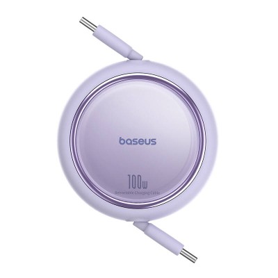 Baseus Free2Draw USB-C – USB-C kábel, PD, 100 W, 1 m (lila)