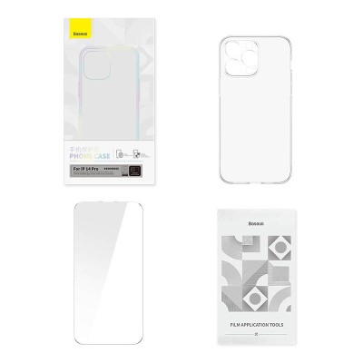 Baseus Corning iPhone 14 Pro átlátszó tok és edzett üveg készlet