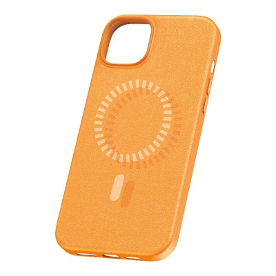 Baseus Fauxther sorozat MagSafe telefontok iPhone 15 Plus (narancssárga)